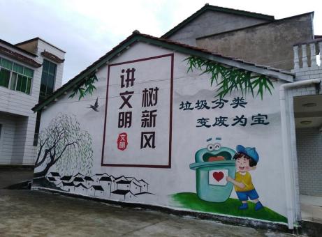 从江墙绘是现在流行的墙体广告