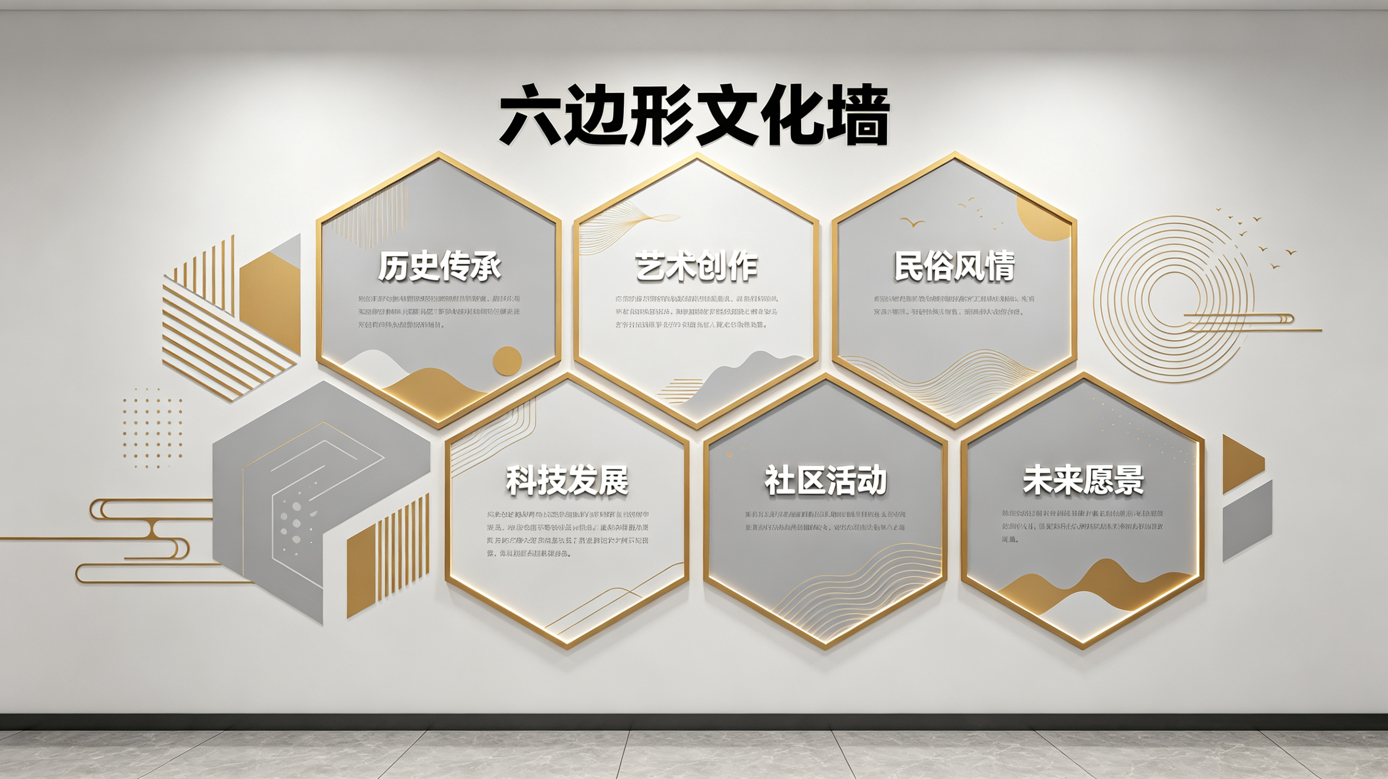 从江企业文化墙 | 六边形信息美学